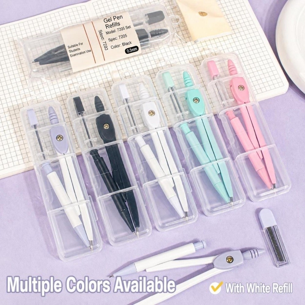 Compass Geometry Set - Przenośny metalowy cyrkiel do rysunku w