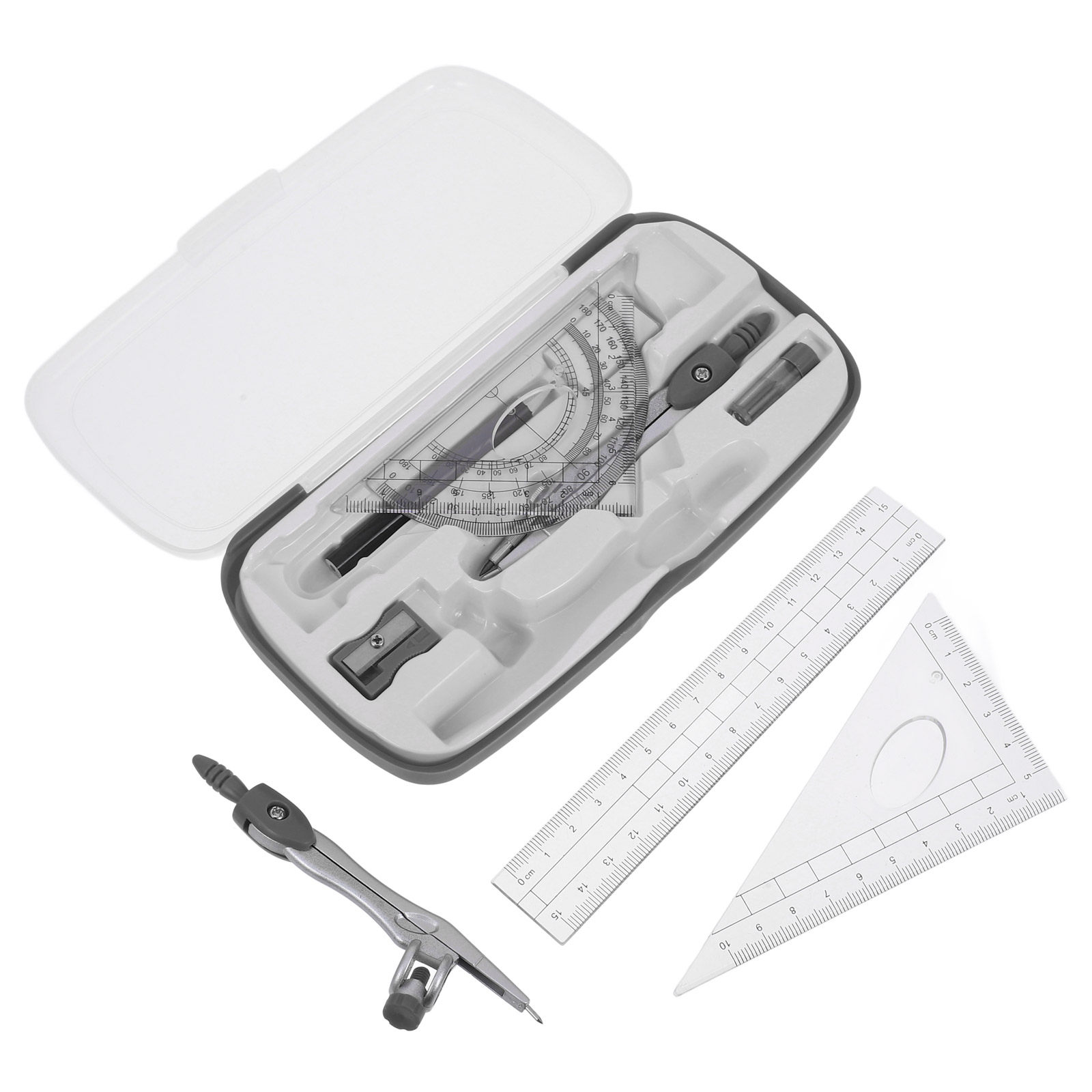 1 ZESTAW: Kątomierz, linijka,  – Compass Geometry Set recenzja i cena