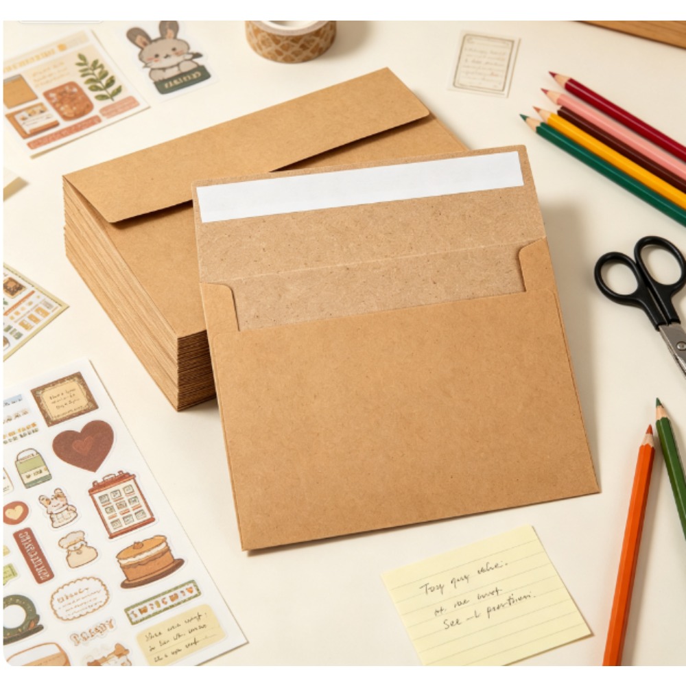 50 sztuk kopert z papieru kraf – Letter Envelope Kraft recenzja i cena
