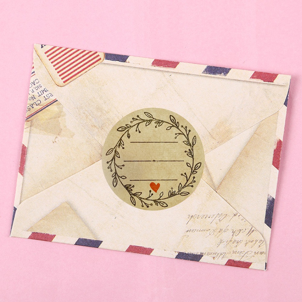 500 sztuk/rolka naklejek z pap – Letter Envelope Kraft recenzja i cena